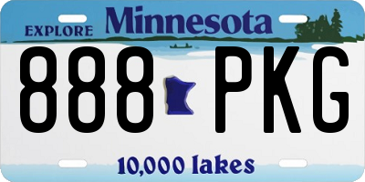 MN license plate 888PKG