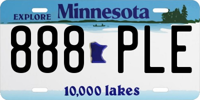 MN license plate 888PLE