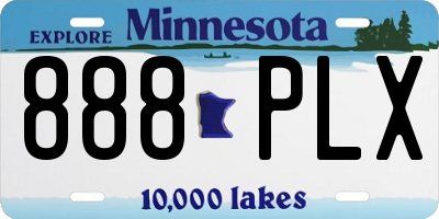MN license plate 888PLX