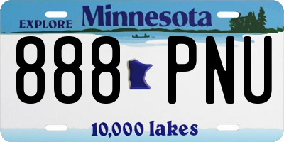 MN license plate 888PNU