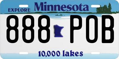 MN license plate 888POB