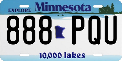 MN license plate 888PQU