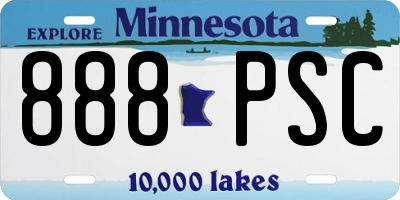MN license plate 888PSC