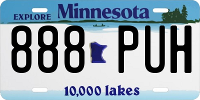 MN license plate 888PUH