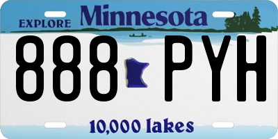 MN license plate 888PYH