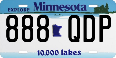 MN license plate 888QDP