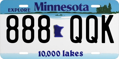 MN license plate 888QQK