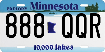 MN license plate 888QQR