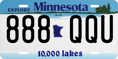 MN license plate 888QQU