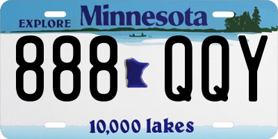 MN license plate 888QQY
