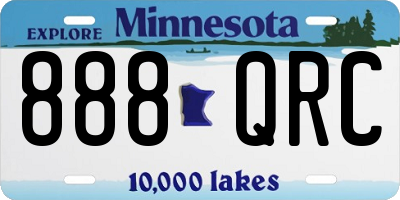 MN license plate 888QRC