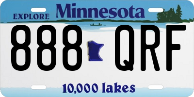 MN license plate 888QRF