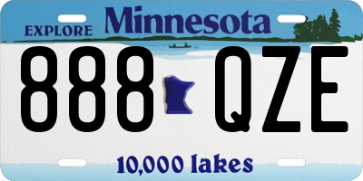 MN license plate 888QZE