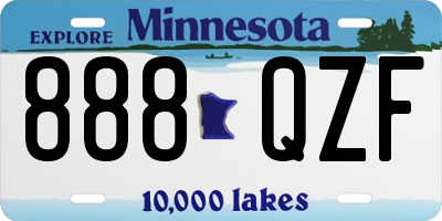 MN license plate 888QZF
