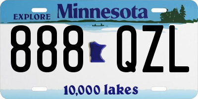 MN license plate 888QZL