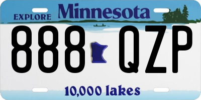 MN license plate 888QZP
