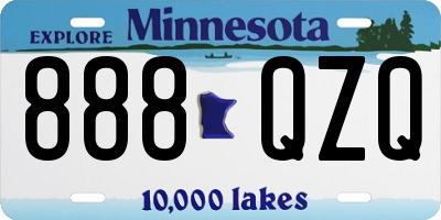 MN license plate 888QZQ