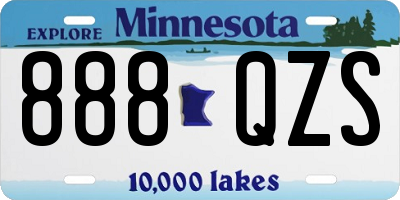 MN license plate 888QZS
