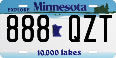MN license plate 888QZT