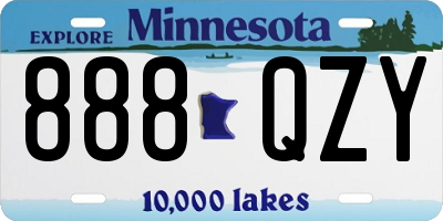 MN license plate 888QZY