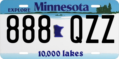 MN license plate 888QZZ