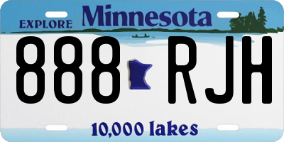 MN license plate 888RJH