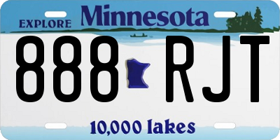 MN license plate 888RJT