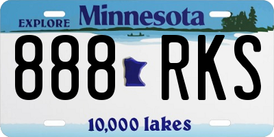 MN license plate 888RKS