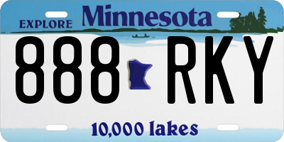 MN license plate 888RKY