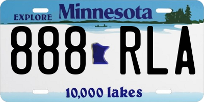 MN license plate 888RLA