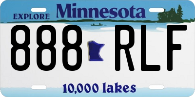 MN license plate 888RLF