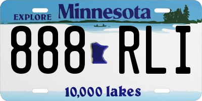 MN license plate 888RLI