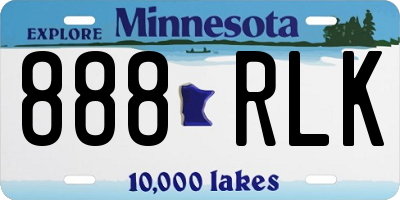 MN license plate 888RLK