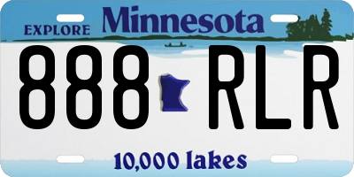 MN license plate 888RLR