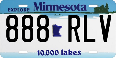 MN license plate 888RLV