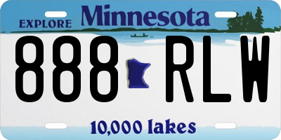 MN license plate 888RLW
