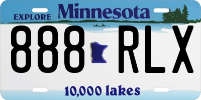 MN license plate 888RLX