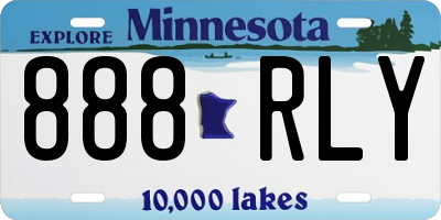 MN license plate 888RLY