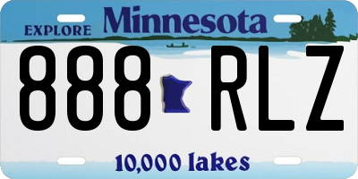 MN license plate 888RLZ