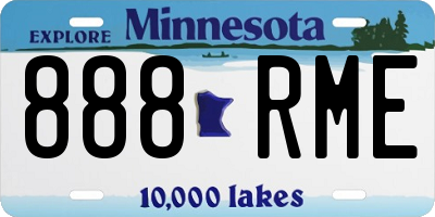 MN license plate 888RME