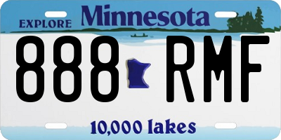 MN license plate 888RMF