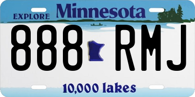 MN license plate 888RMJ