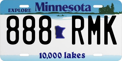 MN license plate 888RMK