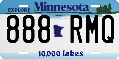 MN license plate 888RMQ