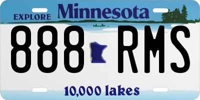 MN license plate 888RMS
