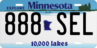 MN license plate 888SEL