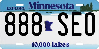 MN license plate 888SEO