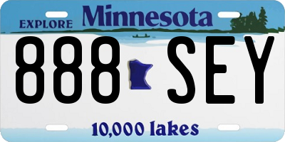 MN license plate 888SEY