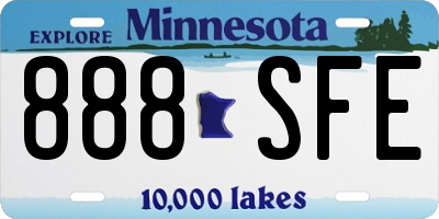 MN license plate 888SFE