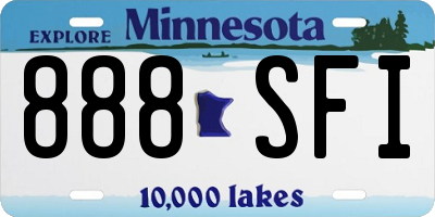 MN license plate 888SFI